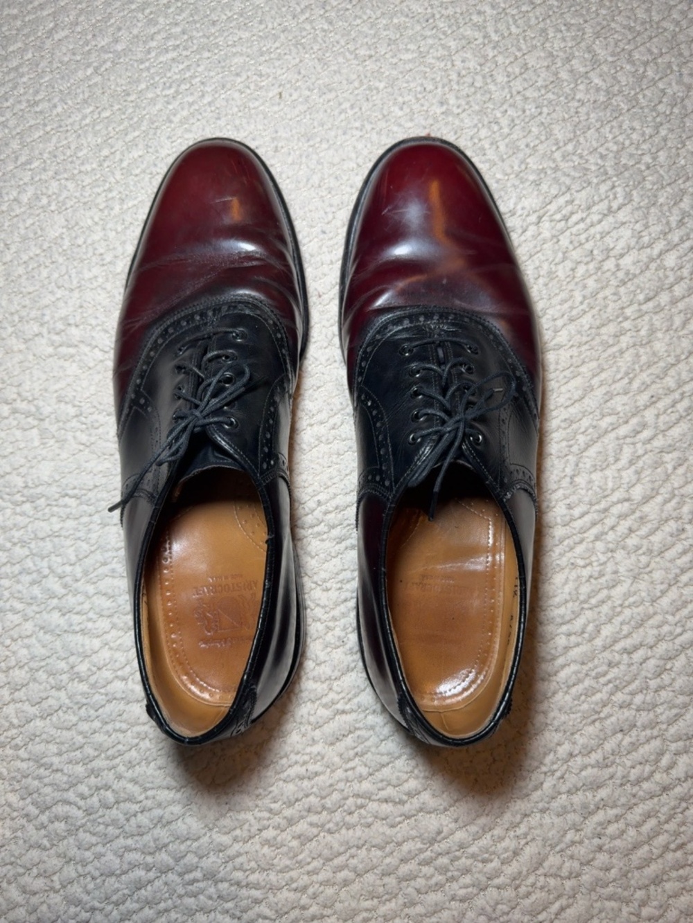 Johnston & Murphy Aristocraft Two-Tone Leather Oxfords Men's 11.5